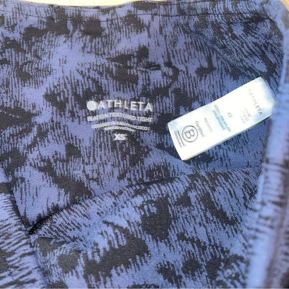 ATHLETA Elation Textured Tight, Frosted Floral Blue XS - Picture 5 of 6